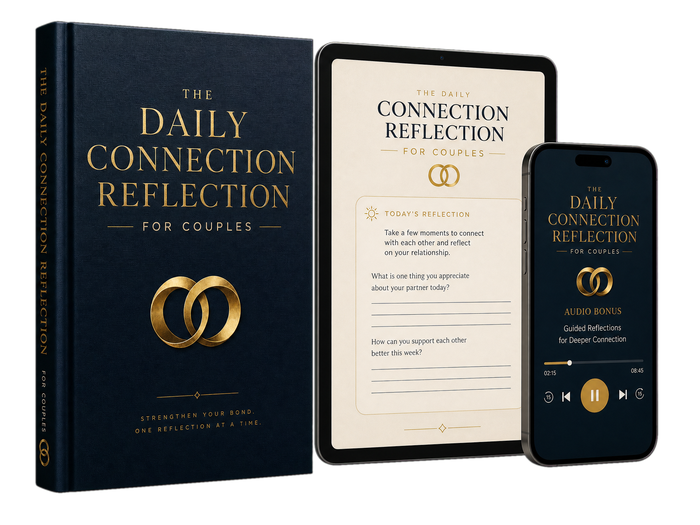 The Daily Connection Reflection for Couples — book, template and audio mockup